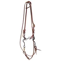 STT Bridle Set w/RB Antique Smooth Ported Chain Bit with Roping Reins