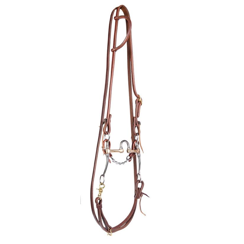  Stt Bridle Set W/Metalab Stainless Steel Correctional Bit With Roping Reins