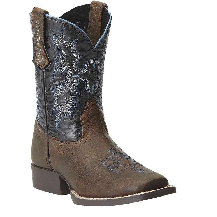  Ariat Kids And Youth Lightning Blue Tombstone Cowboy Boots