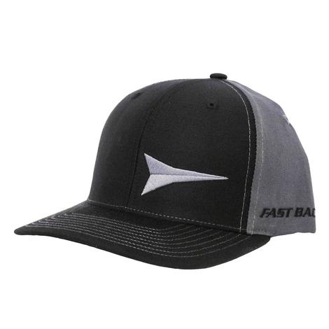 Fast Back Black & Grey Logo Flex Fit Cap