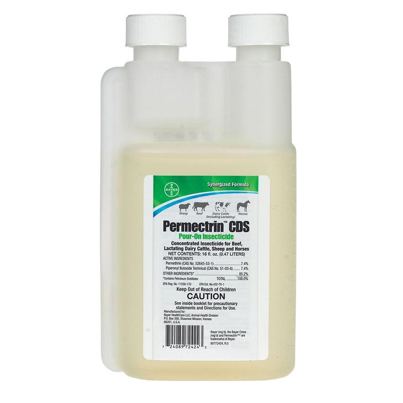  Bayer Permectrin Cds Pour- On Insecticide 16 Oz