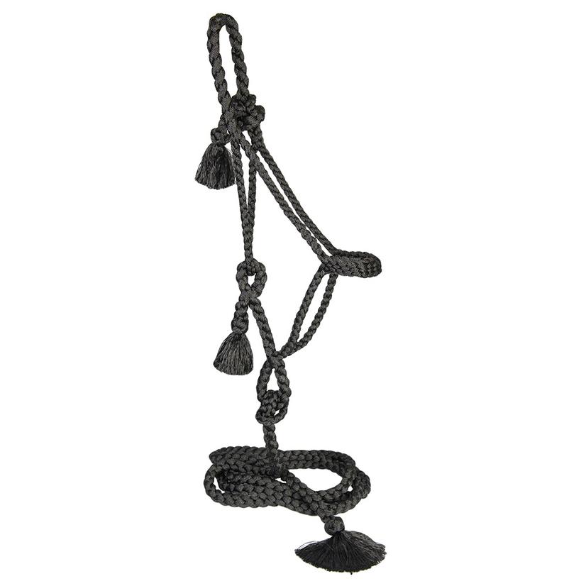 Professional`S Choice Cowboy Braided Black Halter and Lead 