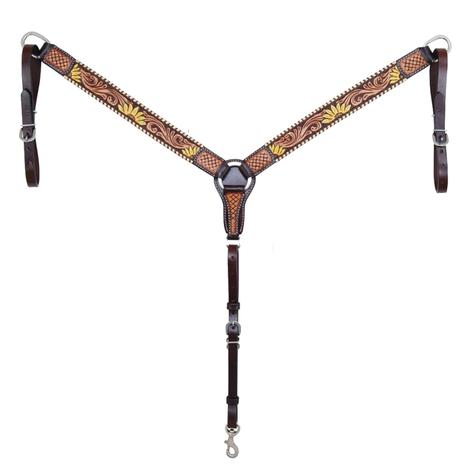 Rafter T Ranch Painted Sunflower Breast Collar 5/8in