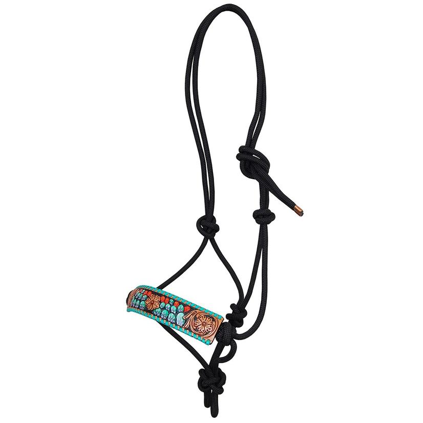  Rafter T Ranch Rope Halter Painted Cactus