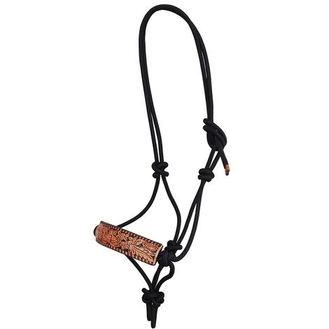 Rafter T Ranch Rope Halter Floral Tooled