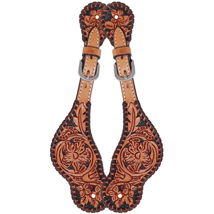  Rafter T Ranch Floral Spur Straps