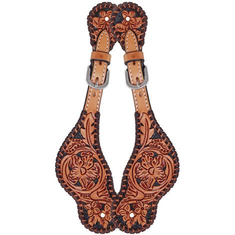 Rafter T Ranch Floral Spur Straps