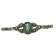 Vintage Silver and Turquoise Arrow Pin