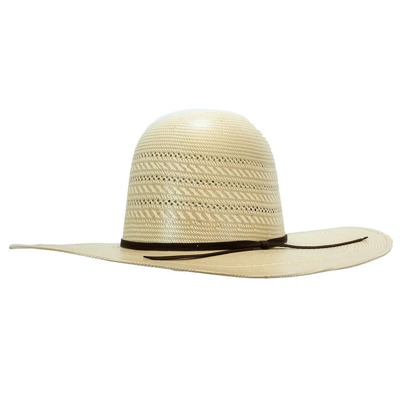  Rodeo King Triple Time Open Crown Natural Straw 4.5in Brim