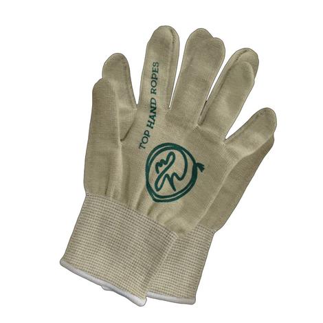 Top Hand Roping Gloves Tan and Green - 12 pack