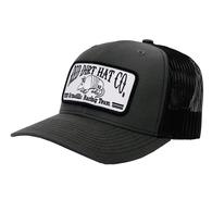 Red Dirt Hat Co. Charcoal Black Armadillo Patch Meshback Cap