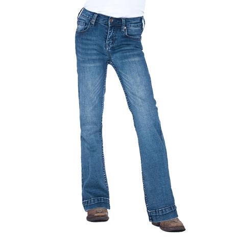 Cowgirl Tuff Medium Wash Girl's Trouser Jeans