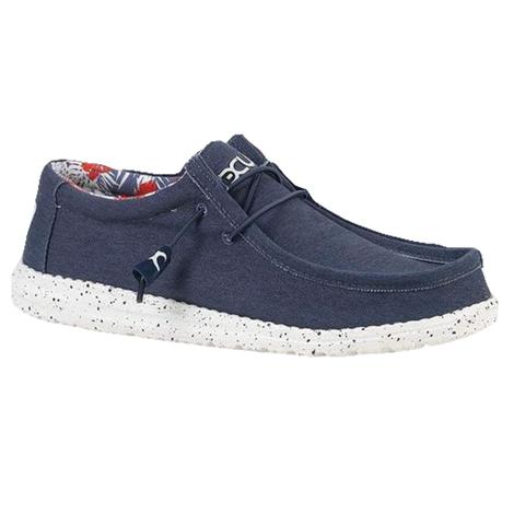 Hey Dude Wally Stretch Blue Men's Shoes