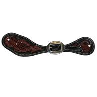 Professional Choice Floral Black Chocolate Tool Women's and Youth Stratford Spur Straps