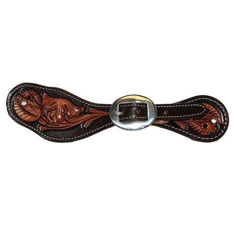 Professional Choice Floral Natural Chocolate Tool Women's and Youth Stratford Spur Straps