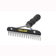 6 Inch Teflon Comb with Texurized Wood Handle