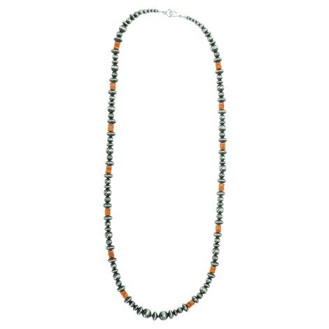 Navajo Pearl and Spiny Oyster Necklace