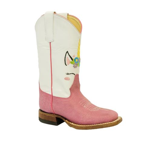 Macie Bean Pink Unicorn Kid Boots