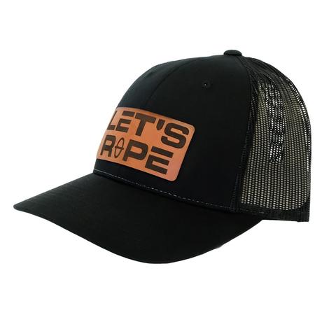 Let's Rope Black Cap with Let's Rope Logo