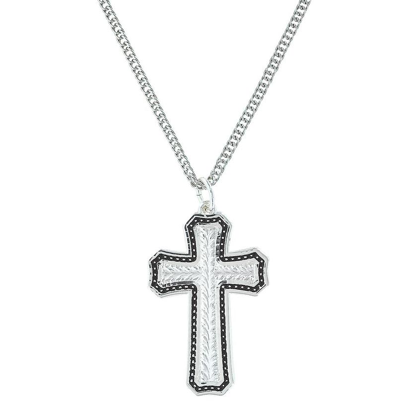  Montana Silversmith Large Silver Filigree Cross Necklace