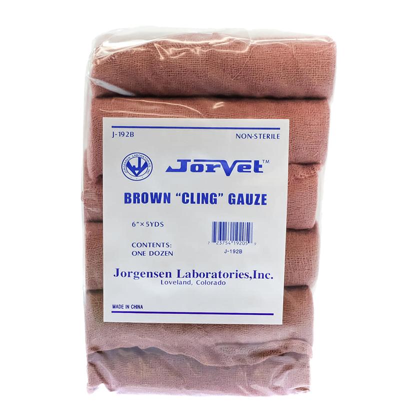  Brown Gauze Bandage Rolls 12pk 6 