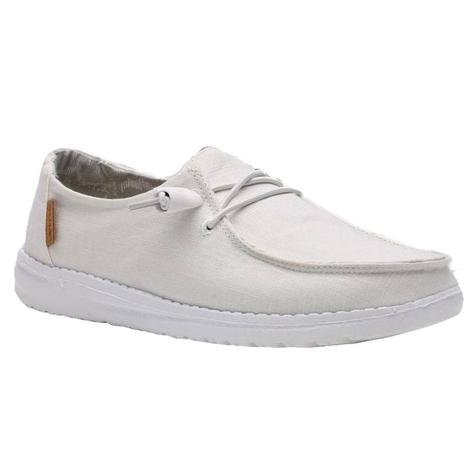 Hey Dude Wendy White Chambray Women's Shoes