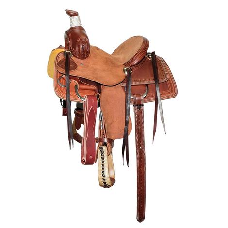 STT Association Kid Saddle Half Slickout Half Roughout Oiled with Cheyene Roll
