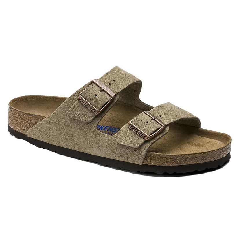 Birkenstock Arizona Suede Taupe Soft Footbed Men's Sandal
