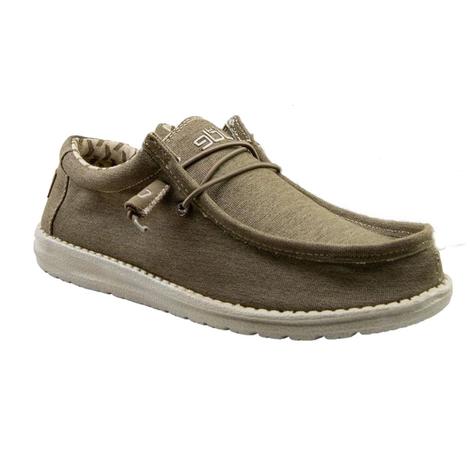 Hey Dude Wally Stretch Tobacco Men's Shoes