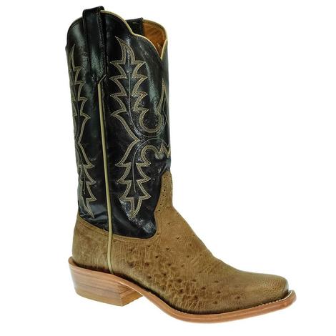 Rios of Mercedes Smooth Ostrich Chocolate Explosion Men's Boots