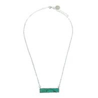 Silver Turquoise Bar Necklace