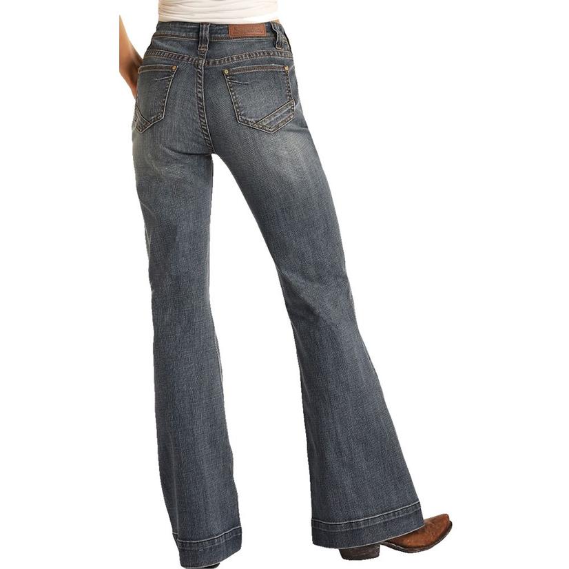 Rock and Roll Cowgirl Medium Wash Women's Trouser