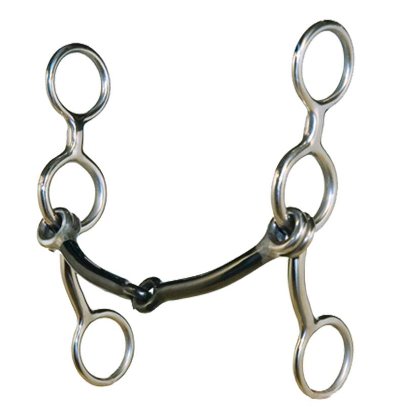Twisted Wire Dog Bone Jr Cow Horse Bit 5" Gag Stainless Steel Western