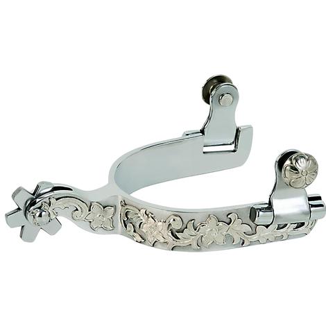 Stainless Silver Mounted Ladies Spurs