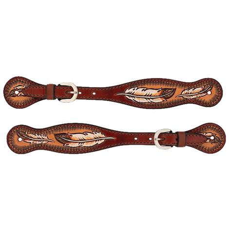 Weaver Leather Turquoise Cross Carved Twisted Feather Ladies,45502-53 