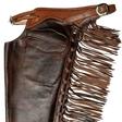 STT Exclusive Shell Border Buckle Front Versatility Slickout Chaps with Pocket MOCHA