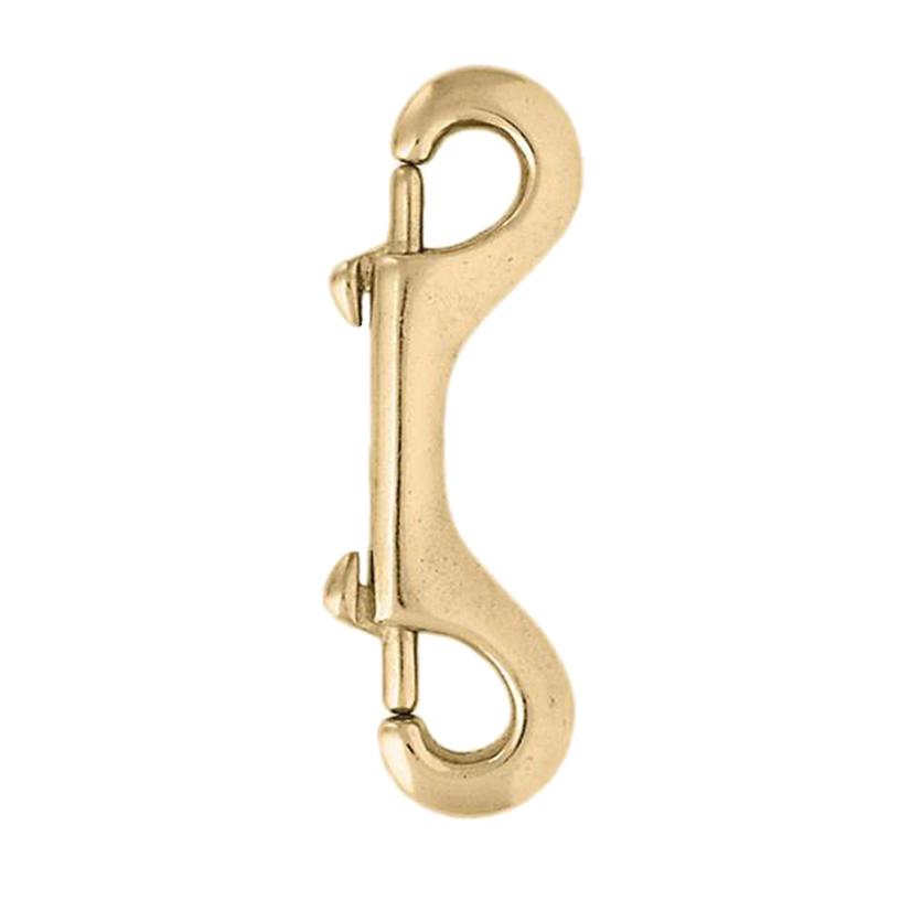  Brass Plated Double End Snap 4 1/2 