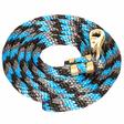 Poly Lead Rope Brass Bull Snap 9' DVH_BLK/TURQ/SILV