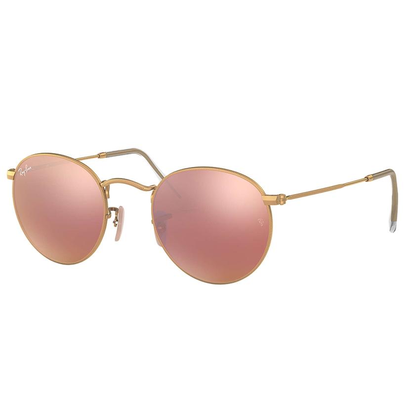  Ray- Ban Round Metal Matte Gold Sunglasses