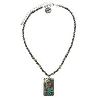 West & Company Dainty Faux Navajo Pearl Necklace with Thunderbird Pendant