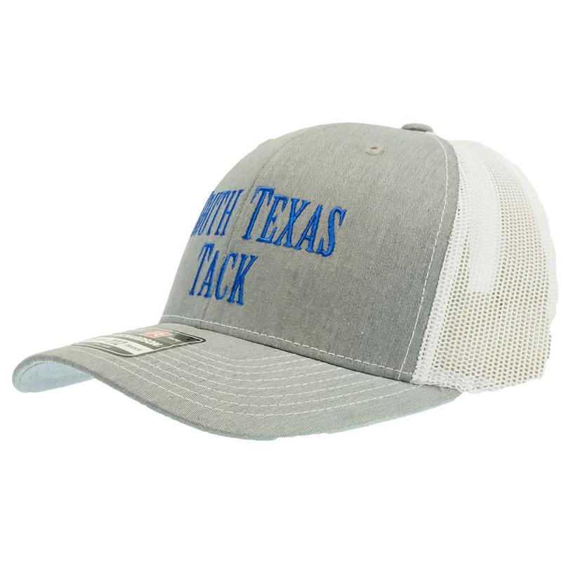  South Texas Tack Original Logo Trucker Gray And White Cap