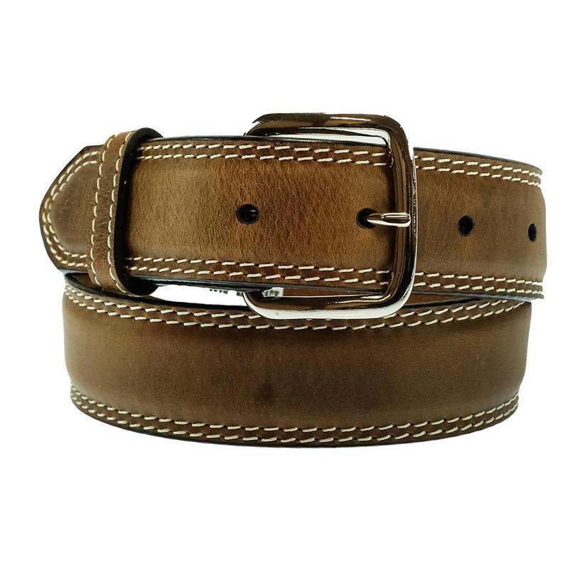 Solid Brown Leather Kid's Belt