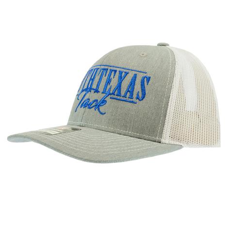 STT Grey and White with Blue Embroidery Meshback Cap