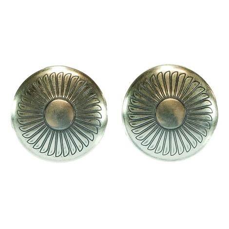  STT Silver Concho Earring Round Earrings