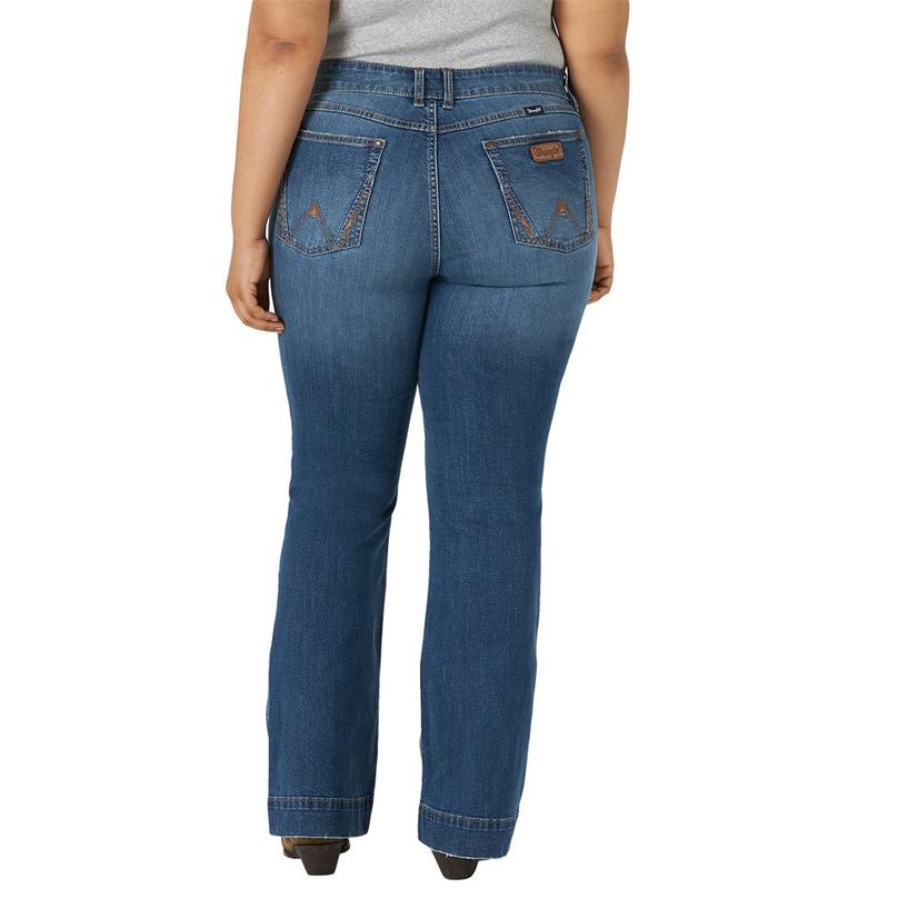 Mae Plus Size Embry Wash Women's Trouser Jeans by Wrangler