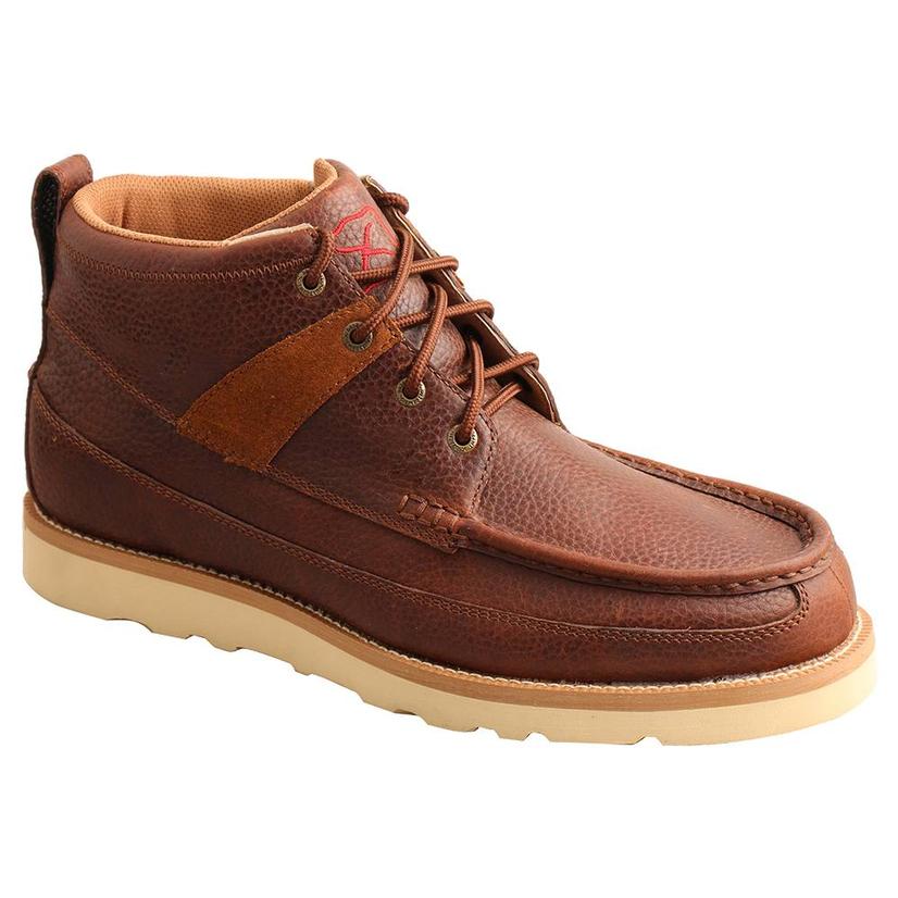 Brown Wedge Sole Lace Up Men's Boots by Twisted X