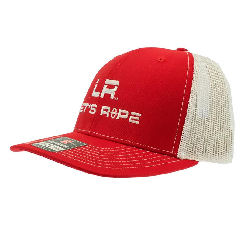  Let's Rope Red And White Meshback Cap