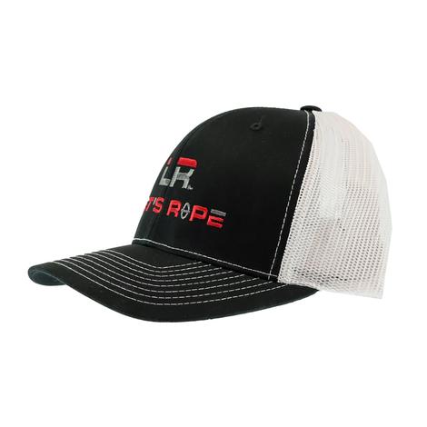 Let's Rope Black and White Meshback Cap