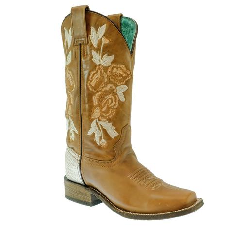 Corral Honey Bone Floral Embroidered Women's Boot