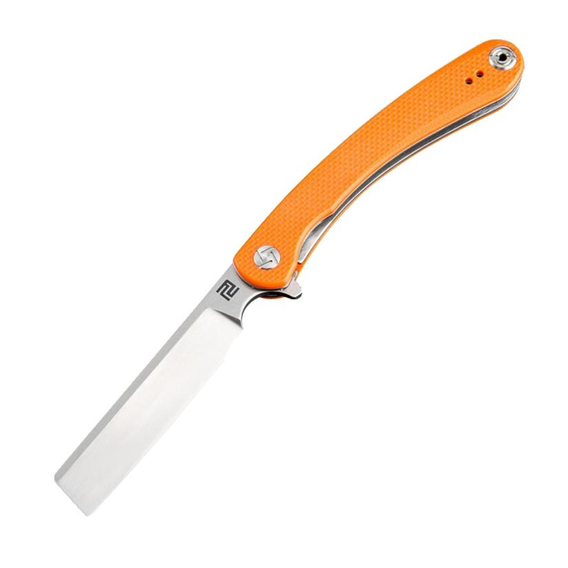  Artisan Cutlery Folding Cutter G10 Handle In Orange
